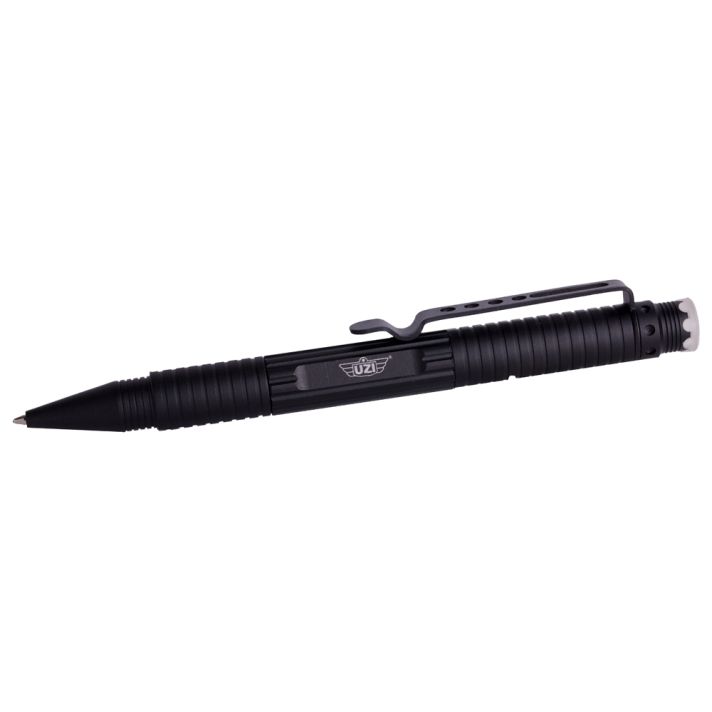 Uzi Accessories UZITACPEN1BK Defender Tactical Pen Black Aluminum 6.10"