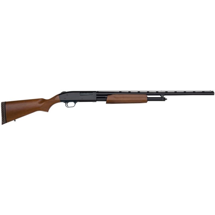 Mossberg 50136 500 All Purpose Full Size 20 Gauge Pump 3" 5+1 26" Blued Vent Rib Barrel, Blued Integral Scope Mount Steel Receiver, Fixed Hardwood Stock, Right Hand, Accu-Set Chokes