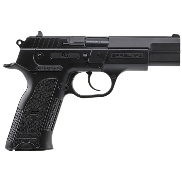 SAR USA B69BL B69mm Luger 19+1 4.50" Black Steel Barrel, Black Serrated Steel Slide, Black Polymer Frame w/Beavertail, Black Polymer Grip, Manual Thumb Safety, Right Hand