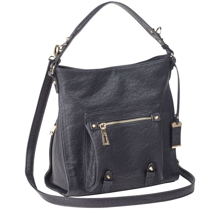 Bulldog BDP053 Hobo Purse w/Holster Black Leather Most Sm Pistols & Revolvers Right Hand