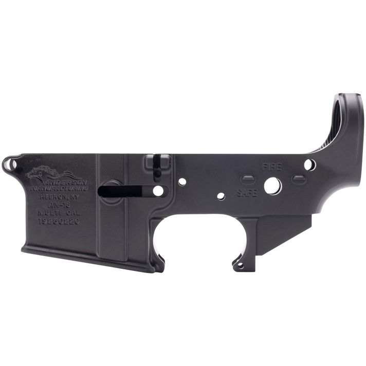 Anderson D2K067A000OP ReceiverMulti-Caliber Black Anodized Finish 7075-T6 Aluminum Material with Mil-Spec Dimensions for AR-15