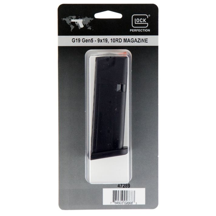 Glock 47289 G19Gen5 10rd 9mm Luger Black Polymer