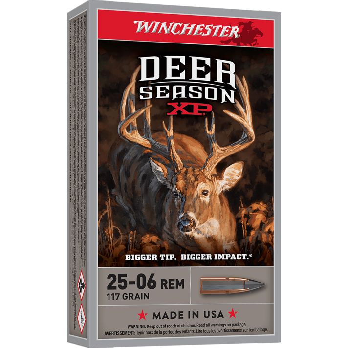 Winchester Ammo X2506DS Deer Season XP 25-06Rem 117gr Extreme Point 20 Per Box/10 Case