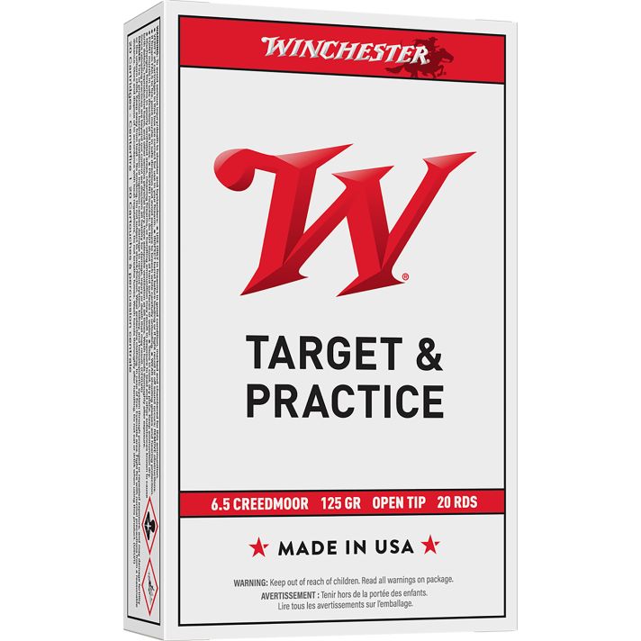 Winchester Ammo USA65CM USA6.5Creedmoor 125gr Open Tip Range 20 Per Box/10 Case