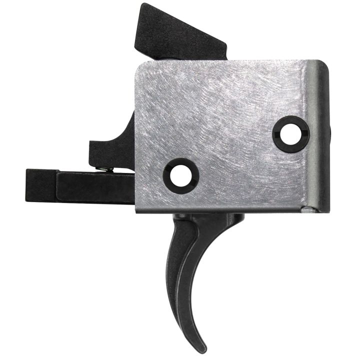 CMC Triggers 93501 Drop-InSingle-Stage Curved Trigger w/ 5-5.50 lbs Draw Weight & Black/Silver Finish