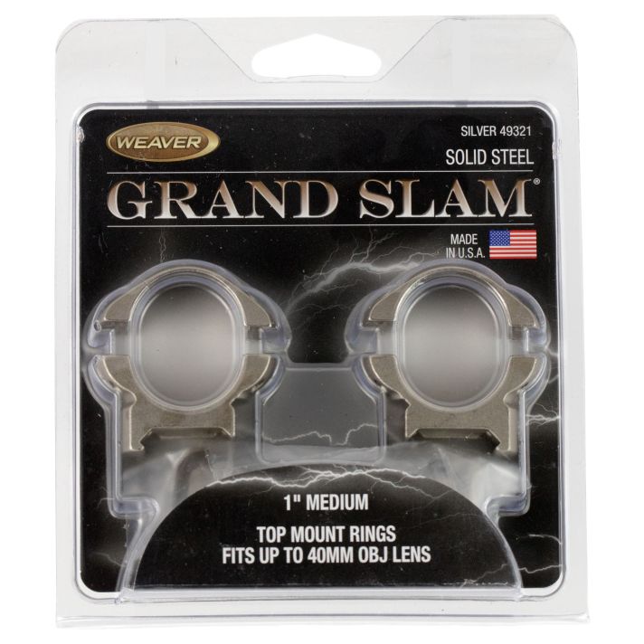 Weaver Mounts 49321 Grand SlamSilver 1" Medium