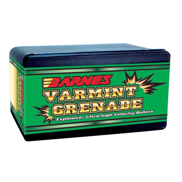 Barnes Bullets 30171 Varmint Grenade Ultra High Velocity 22Cal 36gr Flat Base Hollow Point 100/Box