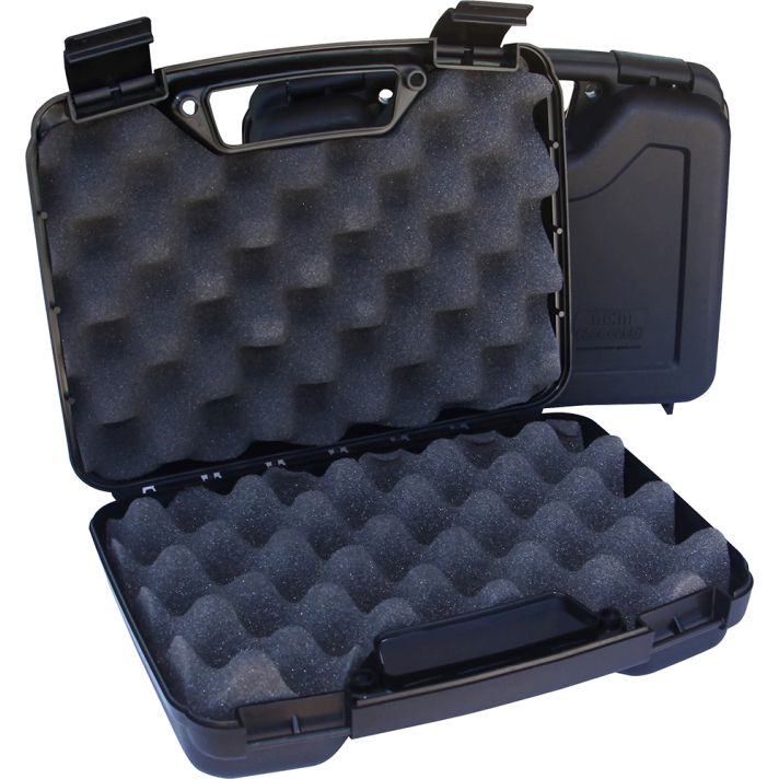 MTM Case-Gard SS-2500 Single Handgun CaseBlack Polypropylene Holds Handgun w/ 4" Barrel or Less