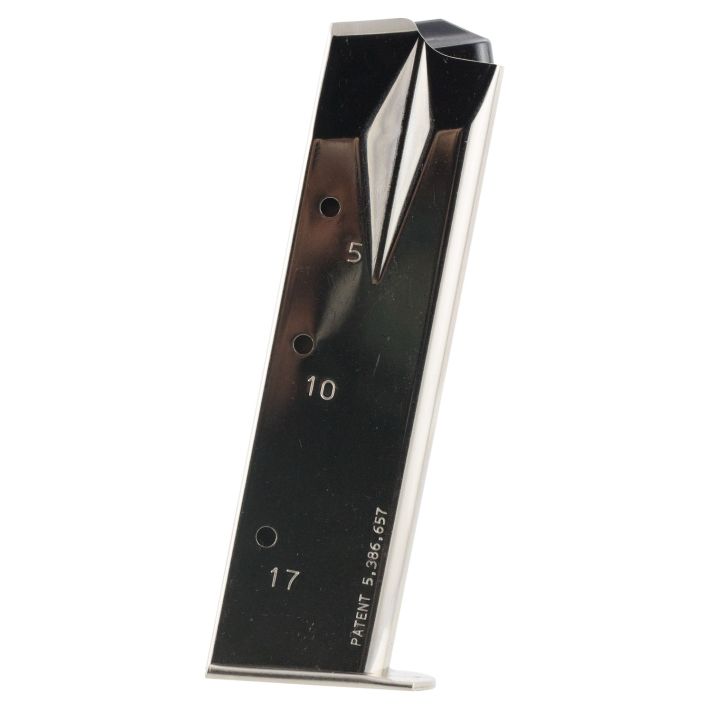 Mec-Gar MGRP8517N StandardNickel Detachable 17rd 9mm Luger for Ruger P95/P85/P89/P93/P94
