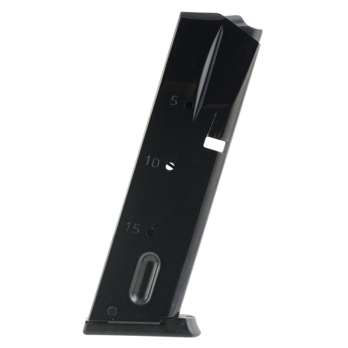 Mec-Gar MGSW5915B StandardBlued Detachable 15rd 9mm Luger for S&W 659/5900/910/915