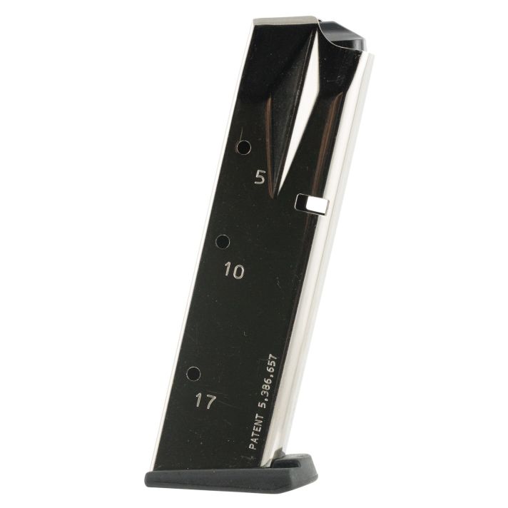 Mec-Gar MGSW5917N S&WNickel 17rd 9mm Luger for S&W 5900 Series/910/915/659