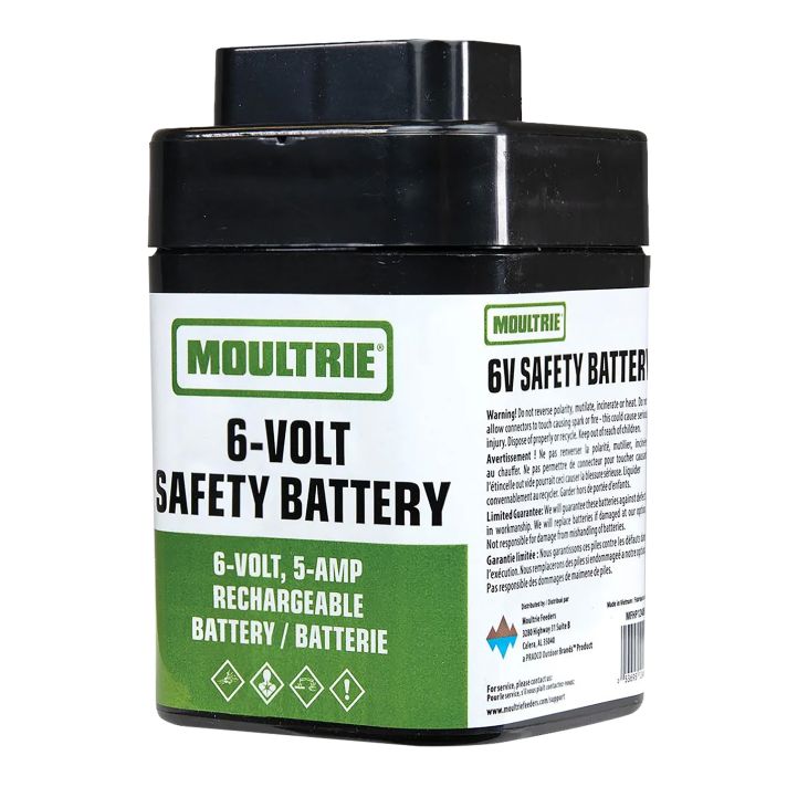 Moultrie MFHP12406 6V Rechargeable Safety BatteryBlack Compatible w/Moultrie Feeders