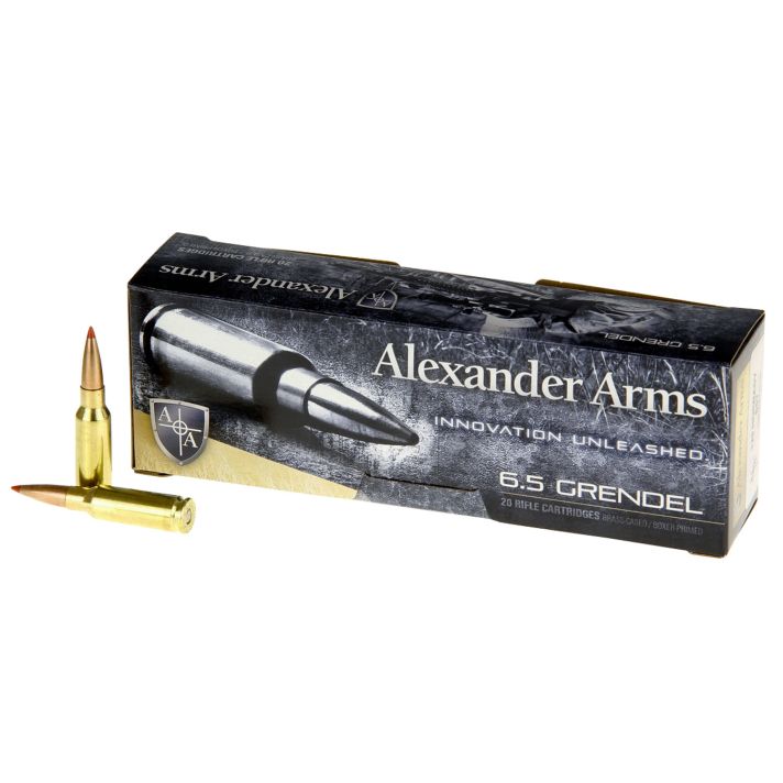 Alexander Arms AG129SSTBOX SST6.5Grendel 129gr Hornady Super Shot Ballistic Tip 20 Per Box/10 Case
