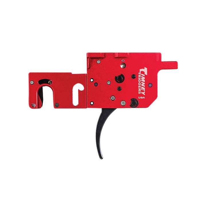 Timney Triggers 650 RPRTwo-Stage Curved Trigger with 8 oz/1 lb Draw Weight & Black/Red Finish for Ruger Precision