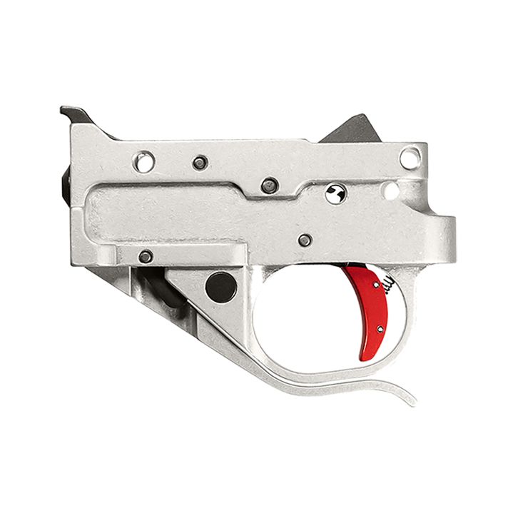 Timney Triggers 10222C16 Replacement TriggerSingle-Stage Curved Trigger with 2.75 lbs Draw Weight & Silver/Red Finish for Ruger 10/22
