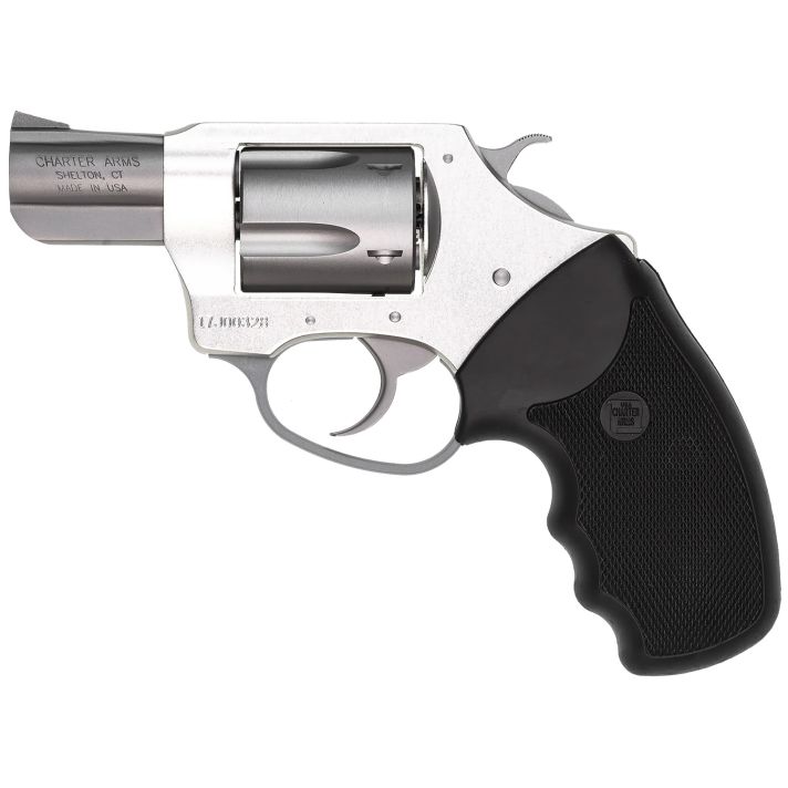 Charter Arms 93820 Undercover Lite Southpaw Compact 38 Special, 5 Shot 2" Stainless Steel Barrel & Cylinder, Anodized Aluminum Frame w/Black Finger Grooved Rubber Grip, Exposed Hammer, Left Hand
