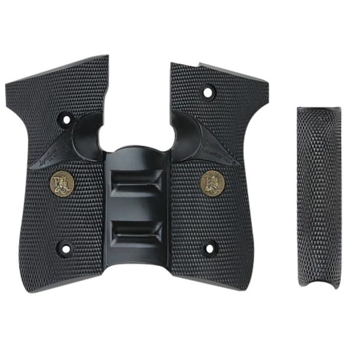 Pachmayr 02500 Signature Grip Wraparound Black Rubber with Backstrap & Finger Grooves for Beretta 92FS, 96FS