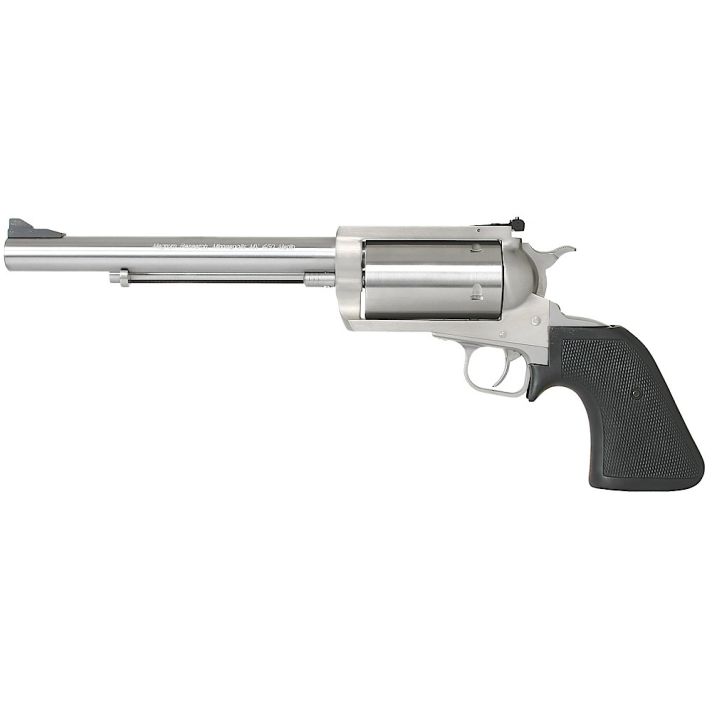 Magnum Research BFR500SW7 BFR Long Cylinder Large Frame 500 S&W Mag 5 Shot, 7.50" Brushed Stainless Steel Barrel, Cylinder & Frame, Black Rubber Grip, Exposed Hammer