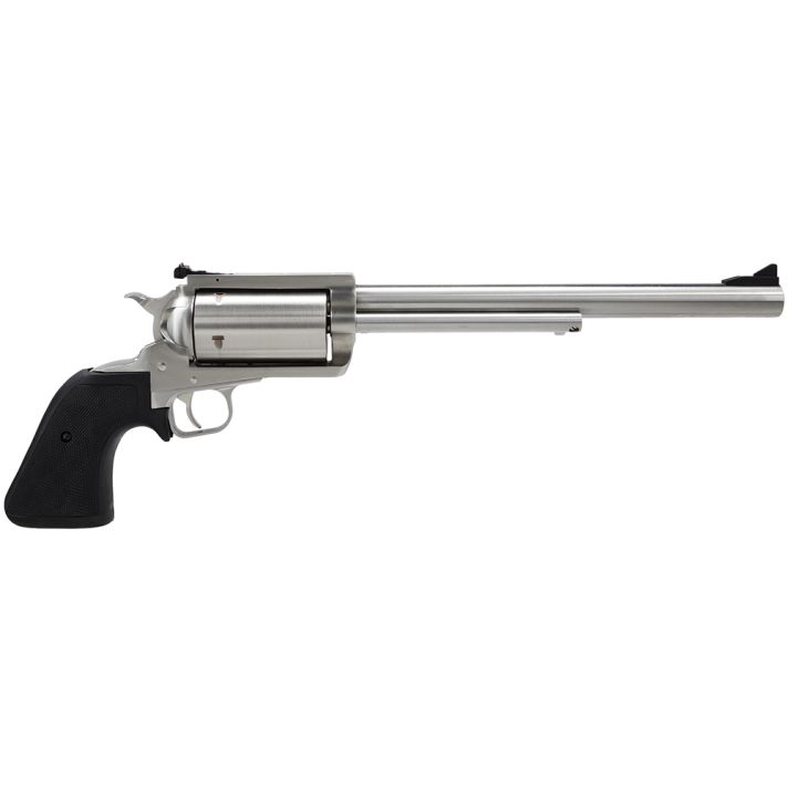 Magnum Research BFR500SW10 BFR Long Cylinder Large Frame 500 S&W Mag 5 Shot, 10" Brushed Stainless Steel Barrel, Cylinder & Frame, Black Rubber Grip, Exposed Hammer