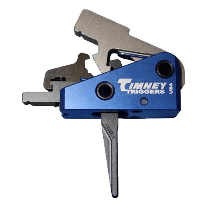 Timney Triggers 663SST Targa Long TriggerTwo-Stage Straight Trigger with 2 lbs Draw Weight & Black/Blue Finish for AR-Platform