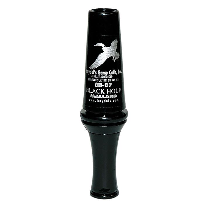 Haydel's Game Calls BH07 Black HoleOpen Call Double Reed Mallard Sounds Attracts Ducks Black Polycarbonate