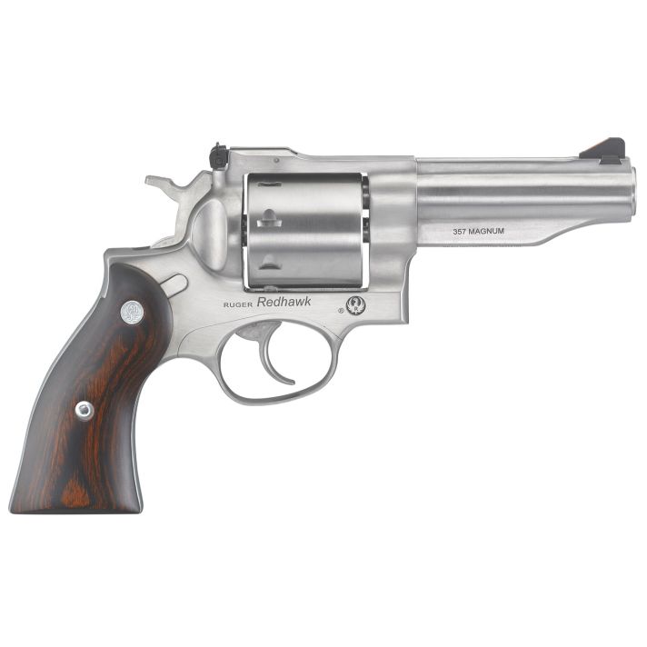 Ruger 5059 Redhawk *MA Compliant 357 Mag4.20" Barrel 8rd Triple-Locking Cylinder, Satin Stainless Steel, Hardwood Grip, Transfer bar Safety