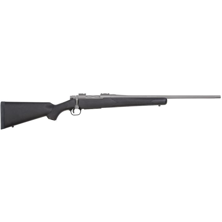Mossberg 28007 PatriotFull Size 308 Win 5+1 22" Stainless Cerakote Fluted Barrel, Stainless Cerakote Receiver Drilled & Tapped, Black Fixed Synthetic Stock, Right Hand