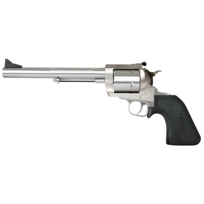 Magnum Research BFR45707 BFR Long Cylinder Large Frame 45-70 Gov 5 Shot, 7.50" Brushed Stainless Steel Barrel, Cylinder & Frame, Black Hogue Rubber Grip, Exposed Hammer