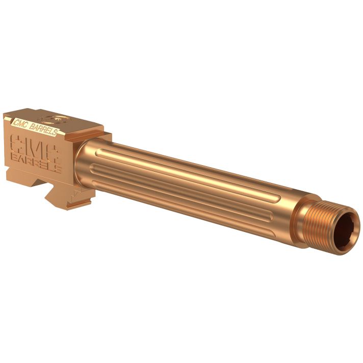 CMC Triggers 75523 Match PrecisionCompatible w/Glock 19 Gen3-4 9mm Luger 4.01" Bronze DLC Stainless Steel Fluted/Match Grade/Threaded Barrel
