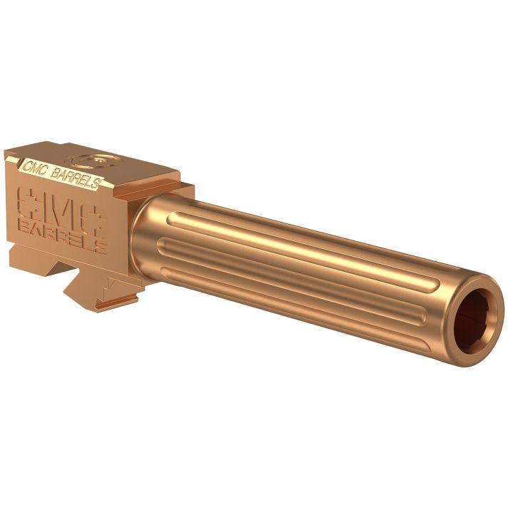 CMC Triggers 75524 Match PrecisionCompatible w/ Glock 19 Gen3-4 9mm Luger 4.01" Bronze Bead Blasted Satin DLC Stainless Steel Fluted Match Grade Barrel