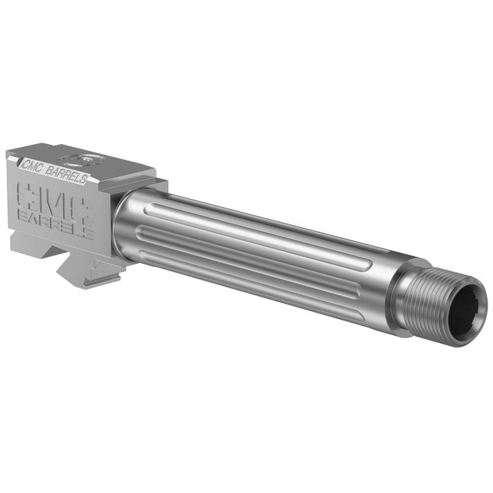CMC Triggers 75525 Match PrecisionCompatible w/ Glock 19 Gen3-4 9mm Luger 4.01" Stainless Bead Blasted Satin DLC 416R Stainless Steel Fluted/Match Grade/Threaded Barrel