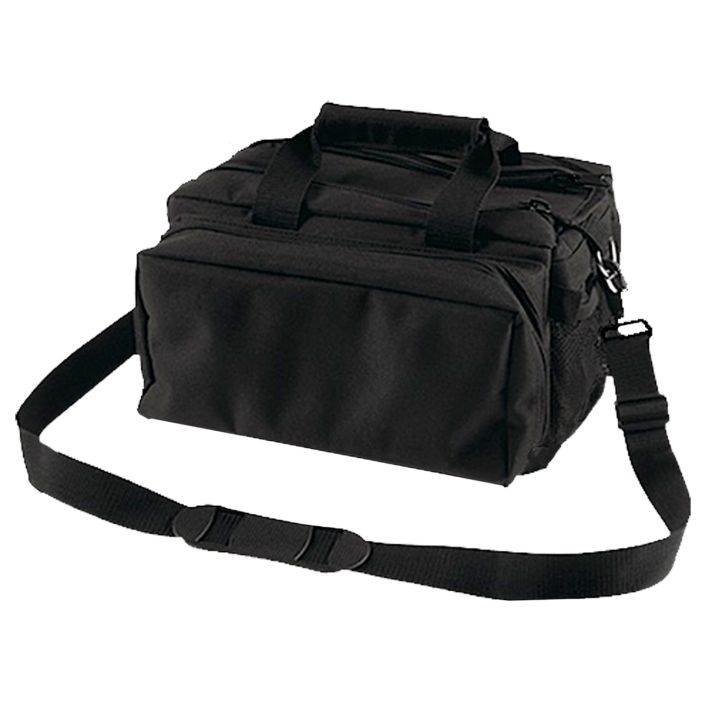 Bulldog BD910 Deluxe Range Bag Black Nylon Water-Resistant Outer Shell, Adjustable Strap, Removeable Divider, Storage Pockets, Deluxe Padding
