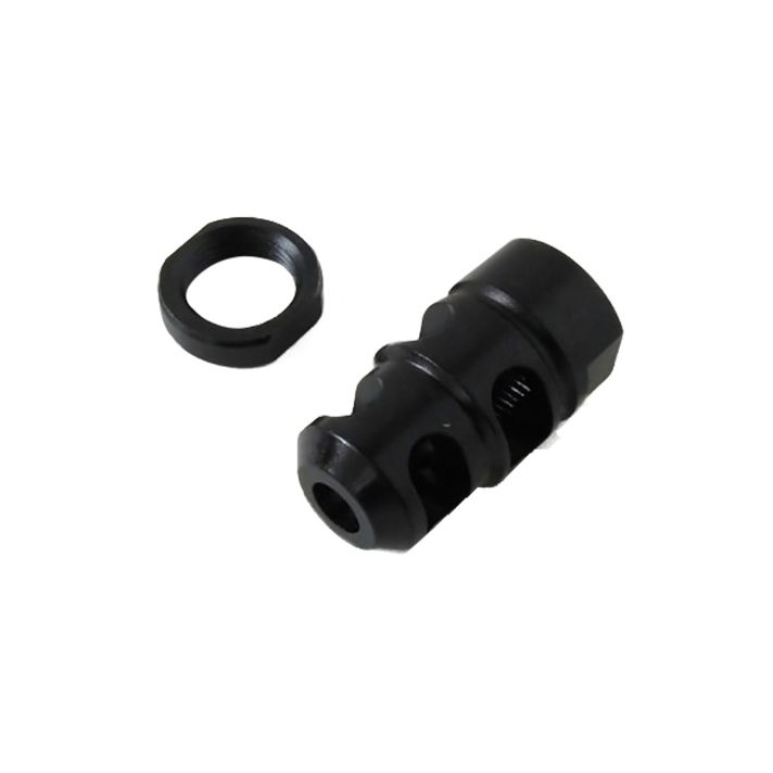Kel-Tec PLRSU582 PLR-22 Muzzle Brake Kit Black Steel with 1/2"-28 tpi Threads for 22 LR Kel-Tec PLR-16