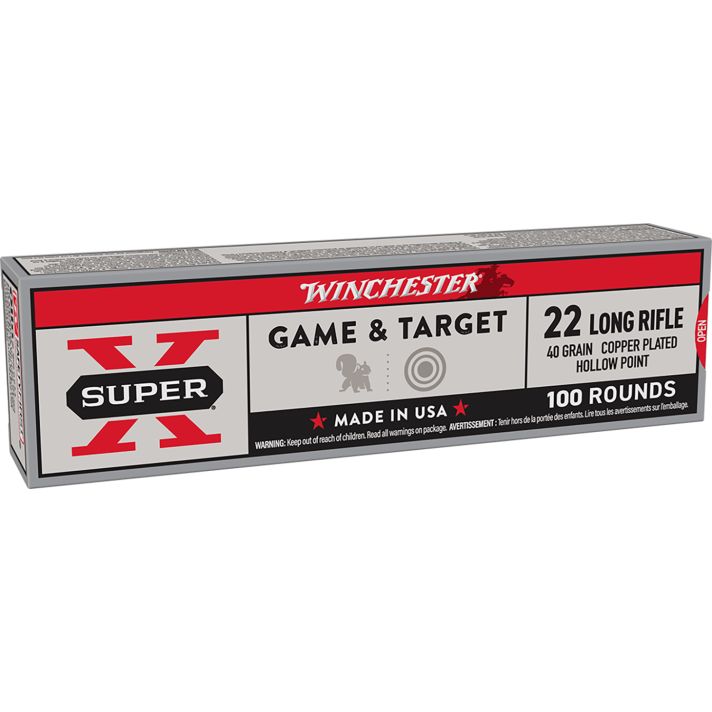 Winchester Ammo X22LRPP1 Super X22LR 40gr Power Point Copper Plated 100 Per Box/20 Case