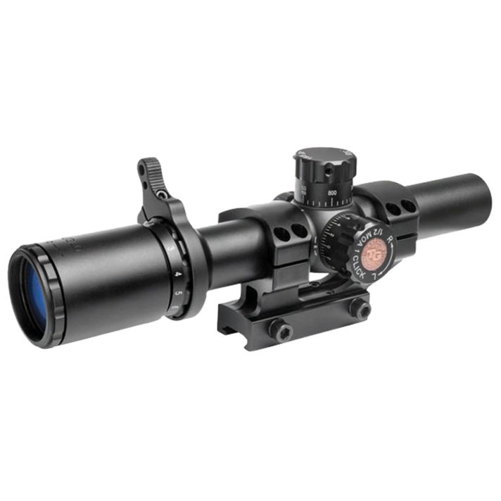 Truglo TG8516TL Tru-Brite 30 1-6x 24mm Objective Wide FOV 30mm Tube Black Matte Finish Illuminated Duplex Mil-Dot