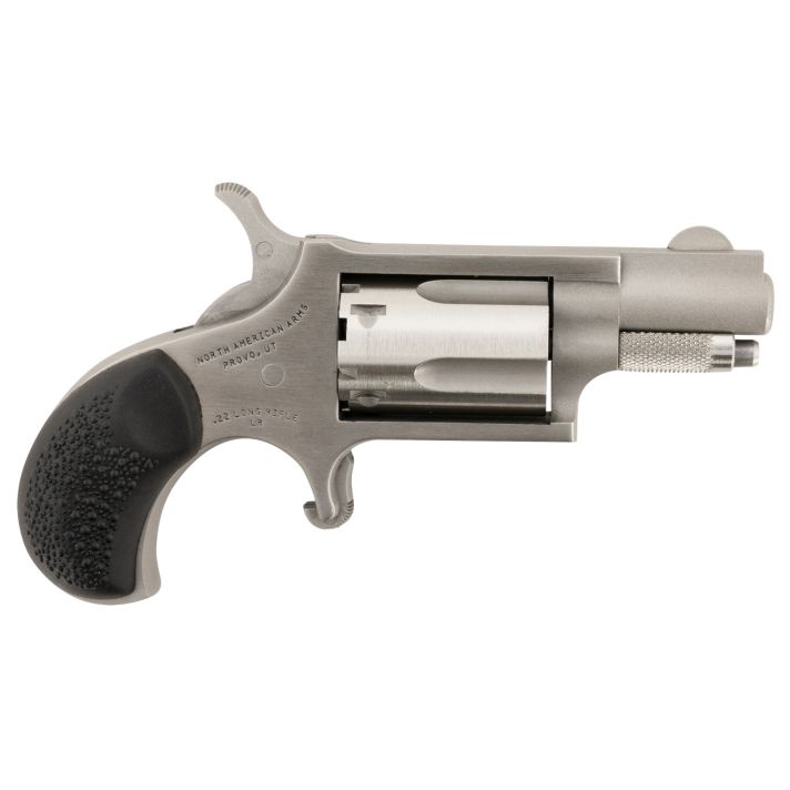 North American Arms 22LRGRCHS Mini-Revolver Carry Combo 22 LR 5 rd 1.13" Barrel, Stainless Steel Barrel/Cylinder/Frame, Black Rubber Grip, Includes Exclusive Holster Package