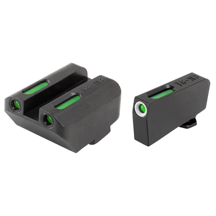 TruGlo TG13GL5A TFXBlack | Green Tritium & Fiber Optic White Outline Front Sight Green Tritium & Fiber Optic Rear Sight