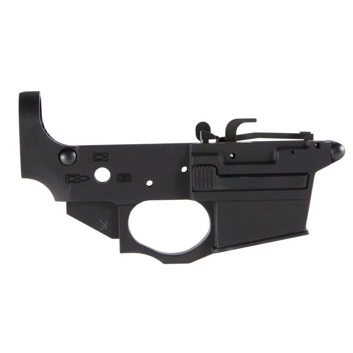 Spikes Tactical STLS920 Spider Stripped Lower Receiver 9mm Luger 7075-T6 Aluminum Black Anodized for AR-15, Compatible w/Glock Mags