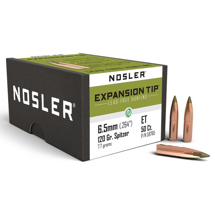 Nosler 59765 E-Tip6.5Creedmoor 120gr Spitzer 50/Box