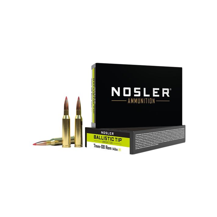 Nosler 40059 Ballistic Tip7mm-08Rem 140gr Spitzer Ballistic Tip 20 Per Box/10 Case