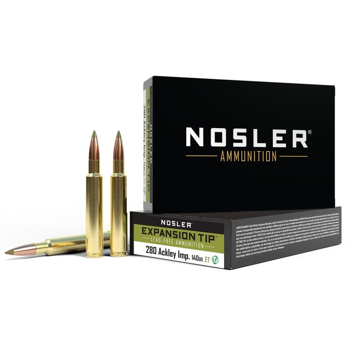 Nosler 40067 E-Tip280Ackley Improved 140gr E Tip Lead Free 20 Per Box/10 Case