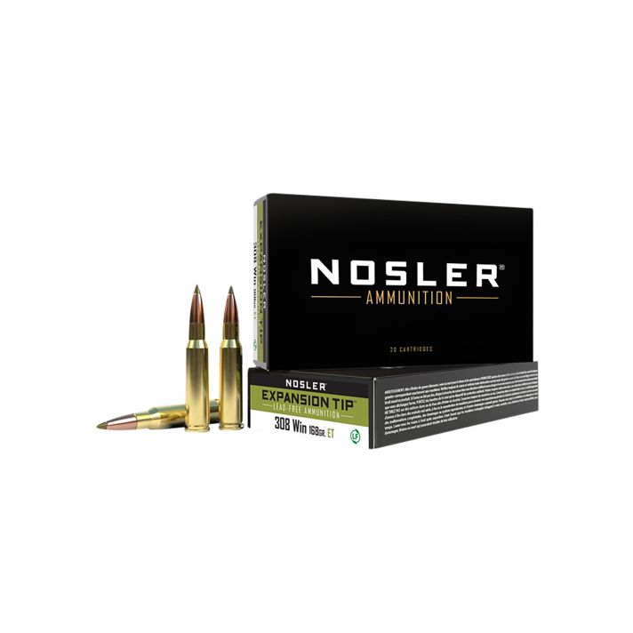 Nosler 40035 E-Tip308Win 168gr E Tip Lead Free 20 Per Box/10 Case
