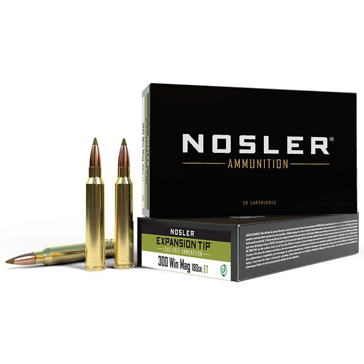 Nosler 40038 E-Tip300WinMag 180gr E Tip Lead Free 20 Per Box/10 Case