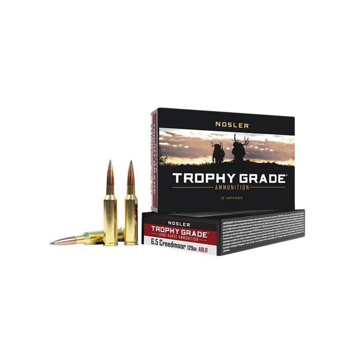 Nosler 60091 Trophy Grade Long-Range 6.5Creedmoor 129gr Nosler Spitzer AccuBond Long Range 20 Per Box/10 Case