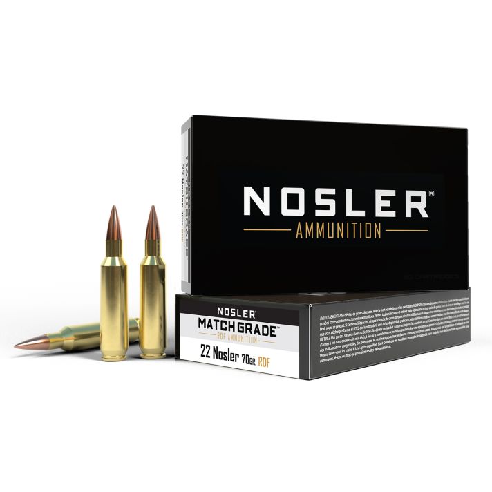 Nosler 60124 Match Grade RDF 22Nosler 70gr RDF Hollow Point Boat Tail 20 Per Box/10 Case