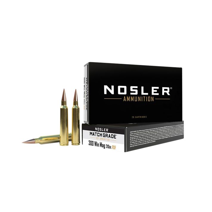 Nosler 60158 Match Grade RDF 300WinMag 210gr RDF Hollow Point Boat Tail 20 Per Box/10 Case