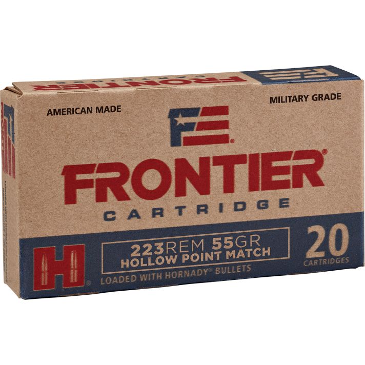 Frontier Cartridge FR140 Military Grade Centerfire Rifle 223Rem 55gr Hollow Point Match 20 Per Box/25 Case