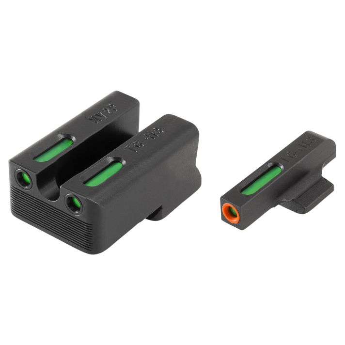 TruGlo TG13NV4PC TFX ProBlack | Green Tritium & Fiber Optic Orange Outline Front Sight Green Tritium & Fiber Optic Rear Sight