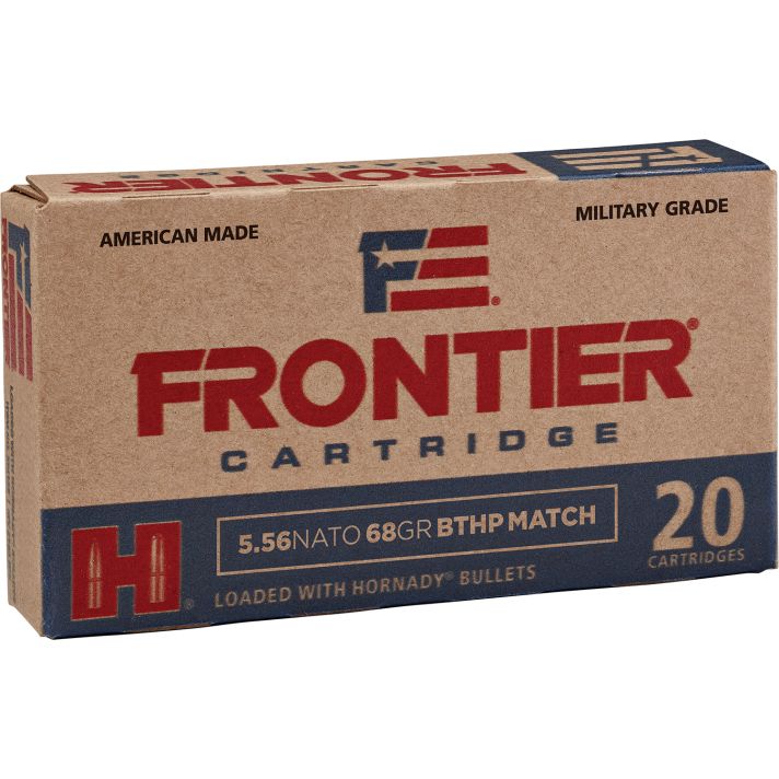 Frontier Cartridge FR310 Military Grade Centerfire Rifle 5.56x45mmNATO 68gr Hollow Point Boat Tail Match 20 Per Box/25 Case