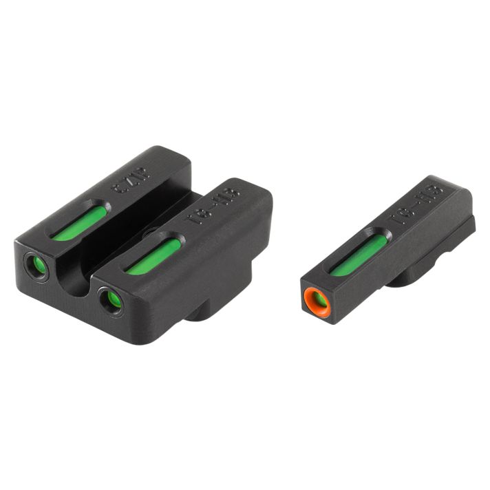 TruGlo TG13WA2PC TFX ProBlack | Green Tritium & Fiber Optic Orange Outline Front Sight Green Tritium & Fiber Optic Rear Sight